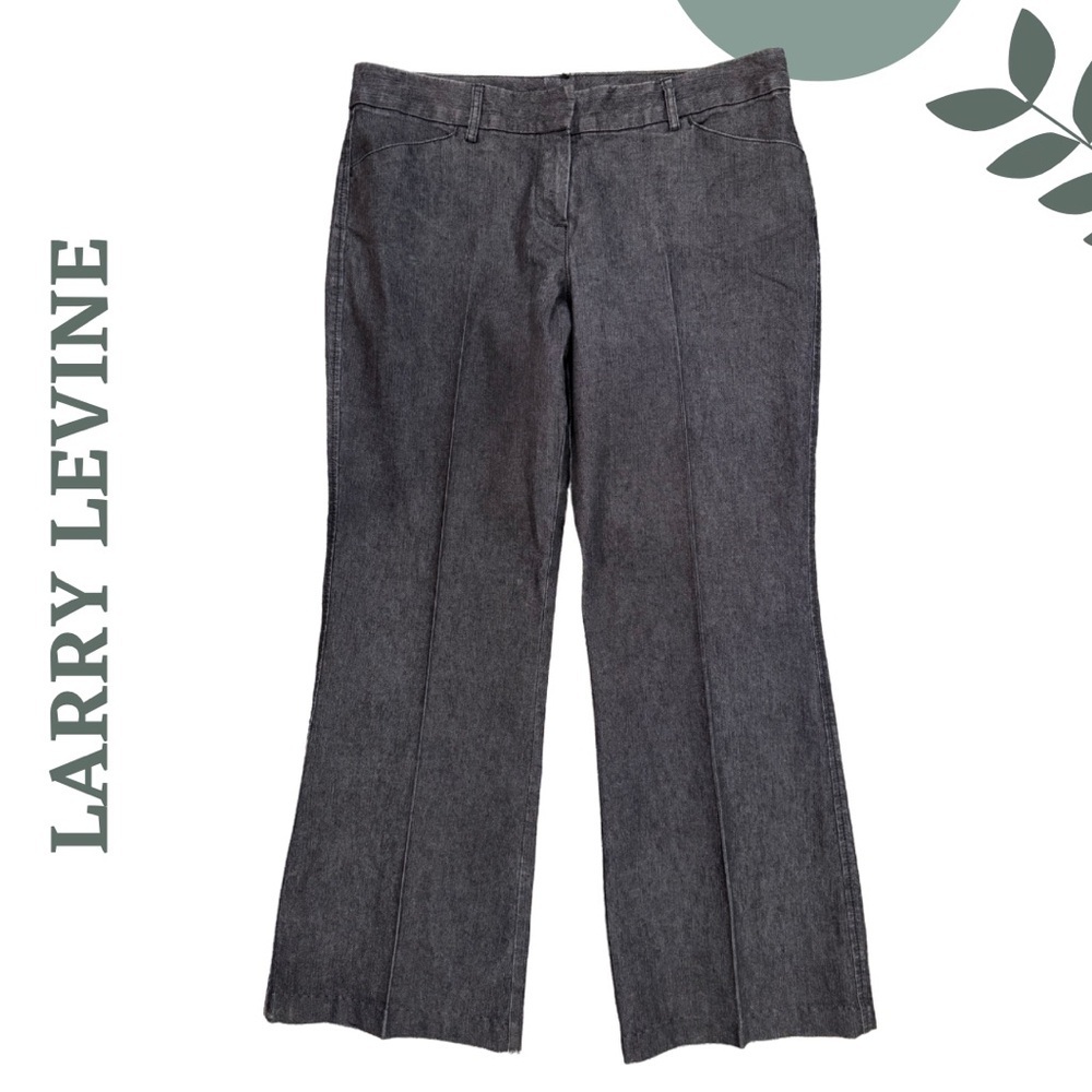 Larry Levine Stretch Grey Denim Dress Pants - Size 10